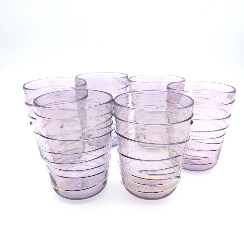 bicchieri artigianali in vetro di Murano