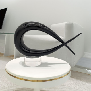 black abstract sculpture