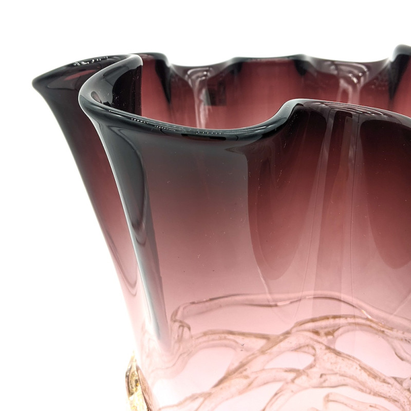 ZEUS Vaso moderno viola e cristallo