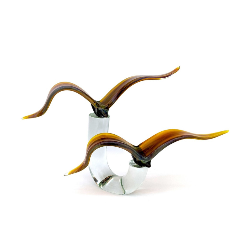 SURFINBIRDS Pair of birds in colorful glass