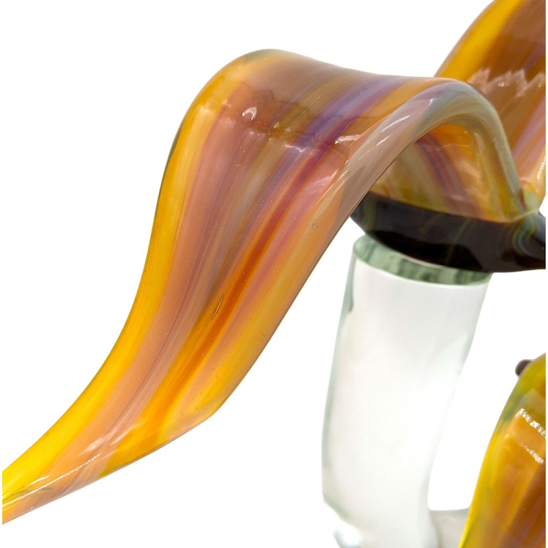 SURFINBIRDS Coppia di uccelli in vetro ambrato