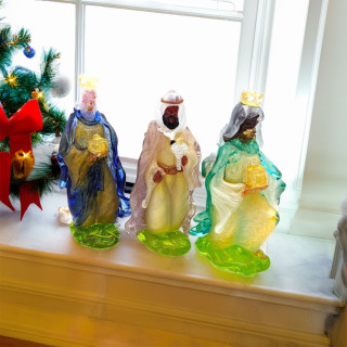 sculture in vetro di Murano dei tre Re Magi