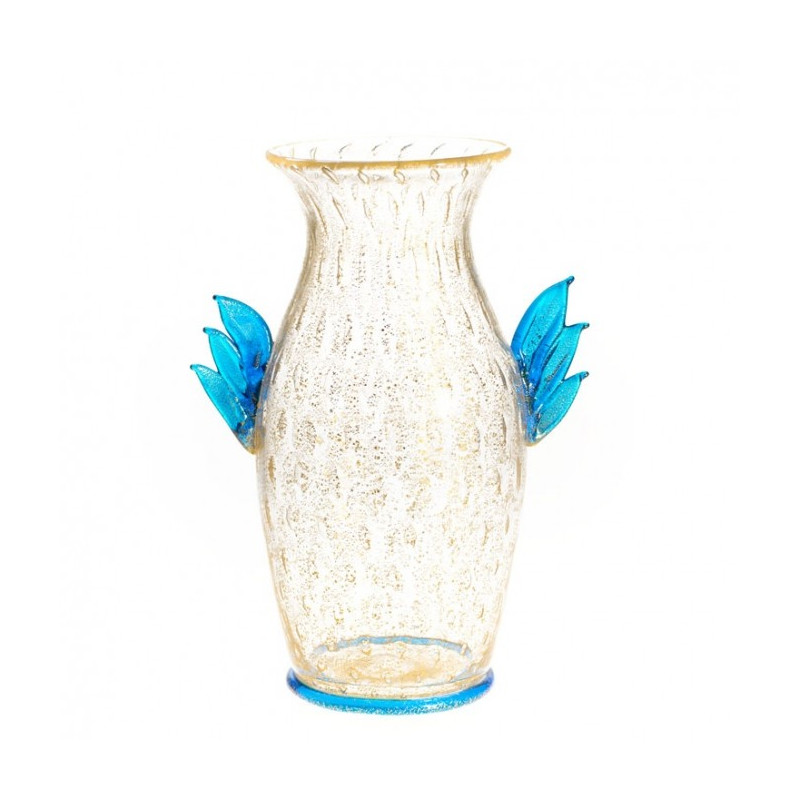 vase murano gold leaf