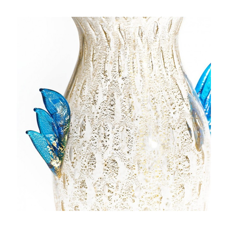 vase murano gold leaf