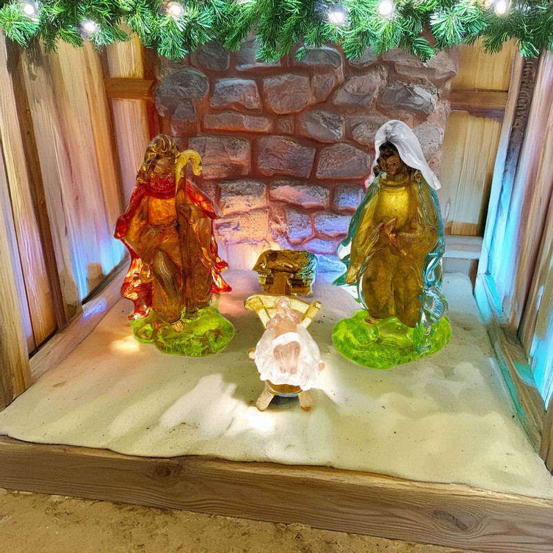 sculture in vetro di Murano per il presepe