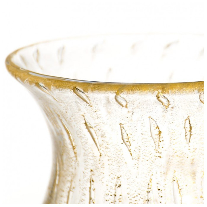 vase murano gold leaf