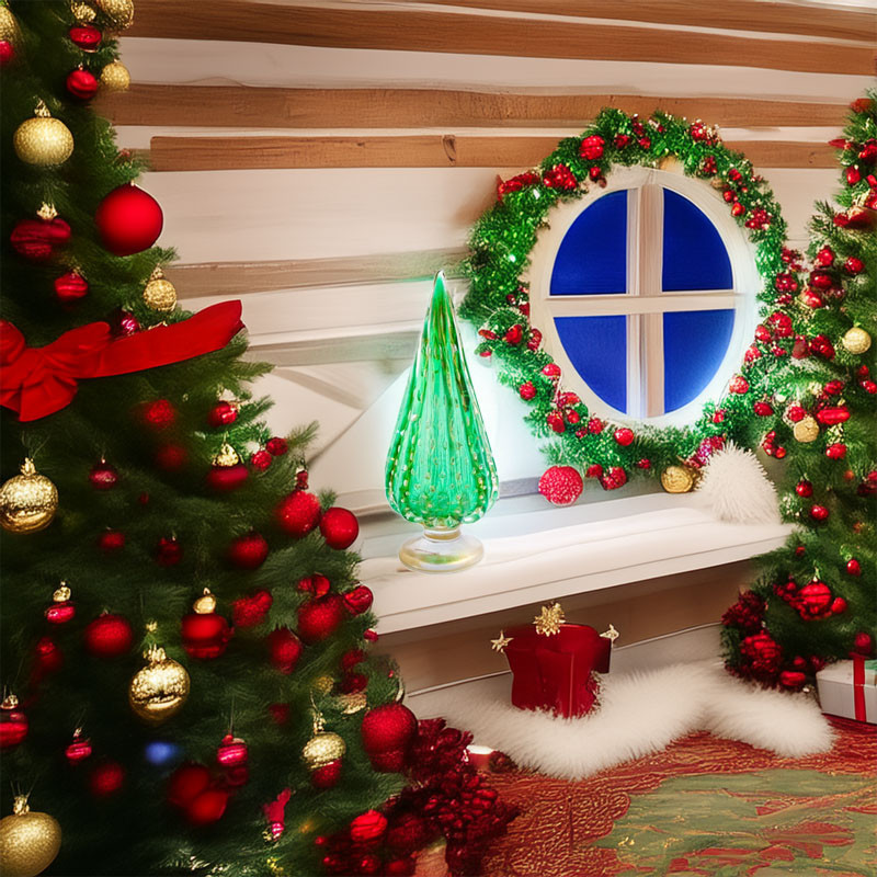 XMAS ALBERO Natalizio verde e oro