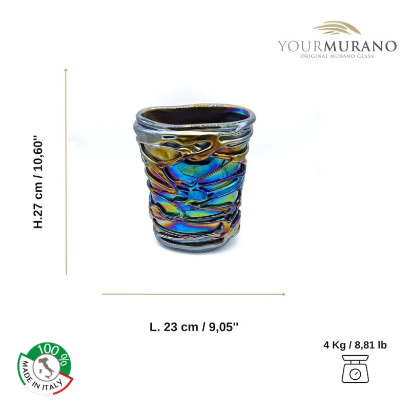 vaso decorativo in vetro di murano