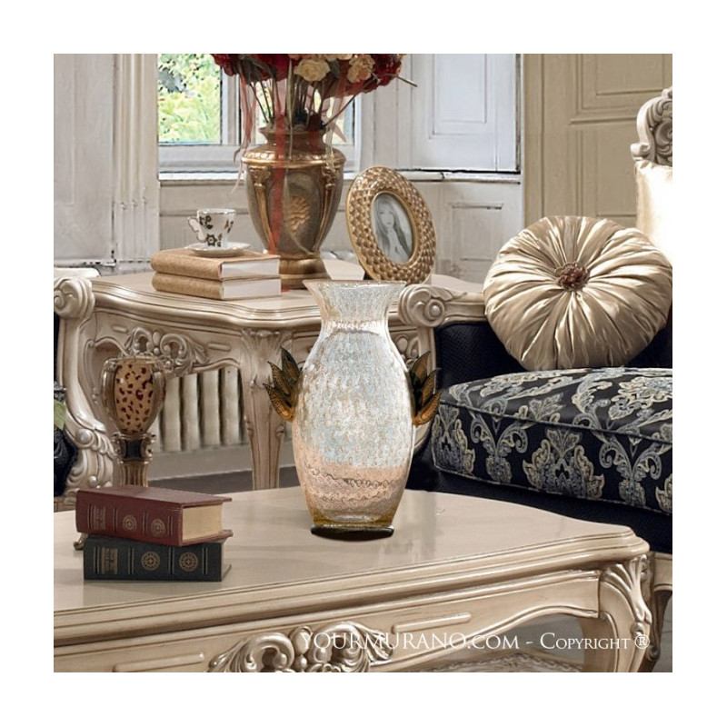 Elegant home décor tall glass vase