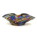 TENEBRIS Murano Glass Fruit Centerpiece - Black Pearl Finish