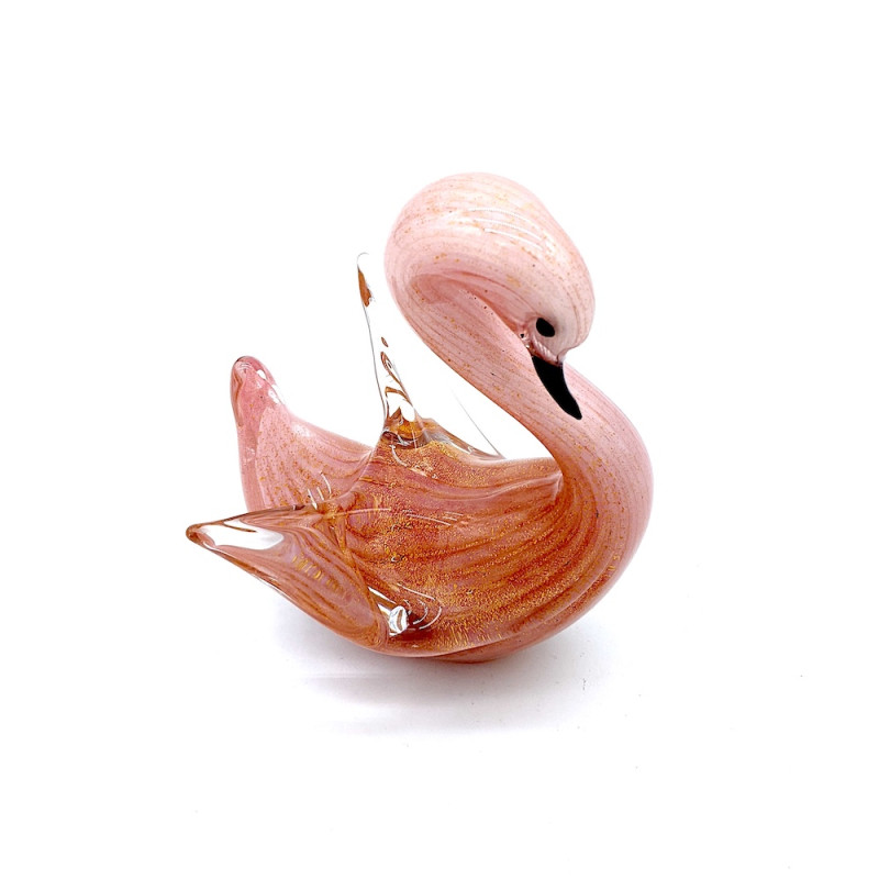 Murano glass swan design