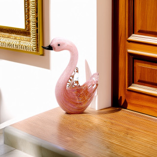 murano glass swan pair