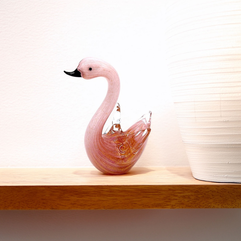 little pink swan