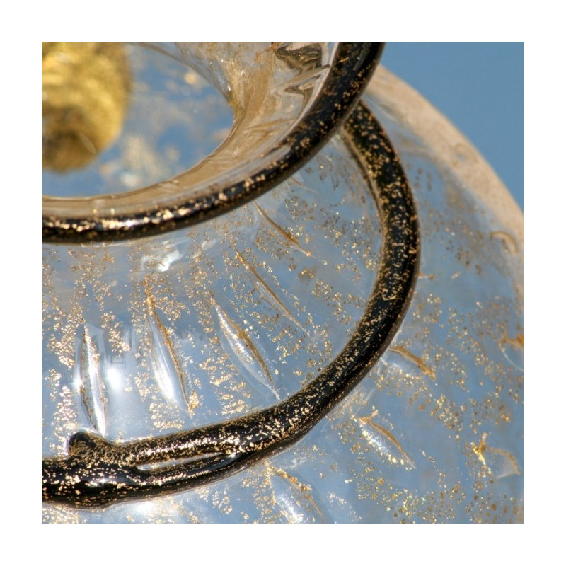 elegant decorative vase circle gold and black details