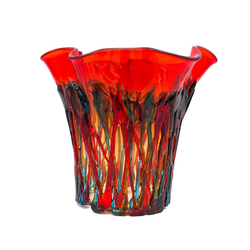 Red modern vase
