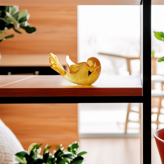 yellow murano glass sculpture