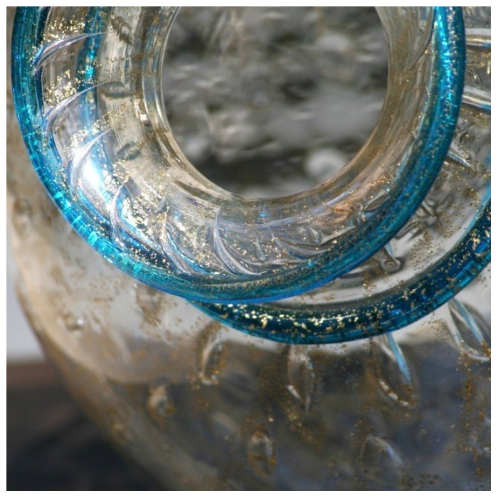 elegant decorative vase circle gold and blue details