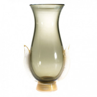 Clear Murano glass vase