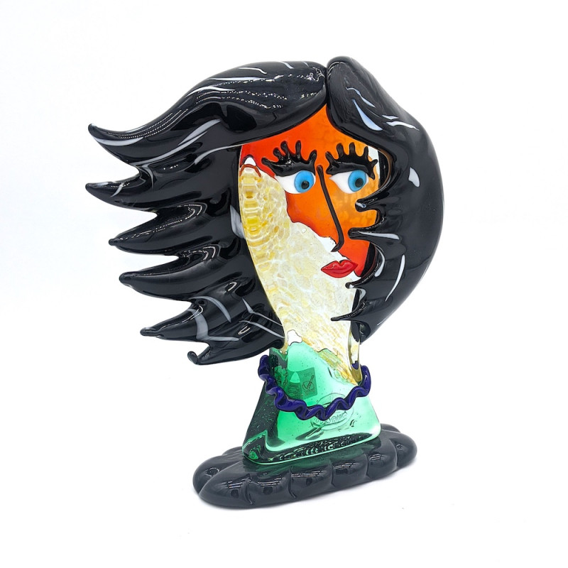 ANNA Scultura Femminile Astratta in Vetro Soffiato