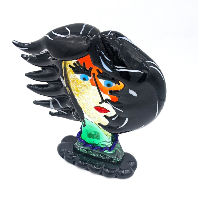 ANNA Scultura Femminile Astratta in Vetro Soffiato