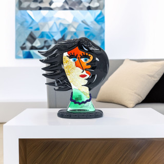 ANNA Scultura Femminile Astratta in Vetro Soffiato