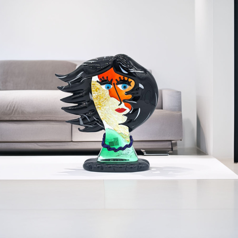 ANNA Scultura Femminile Astratta in Vetro Soffiato