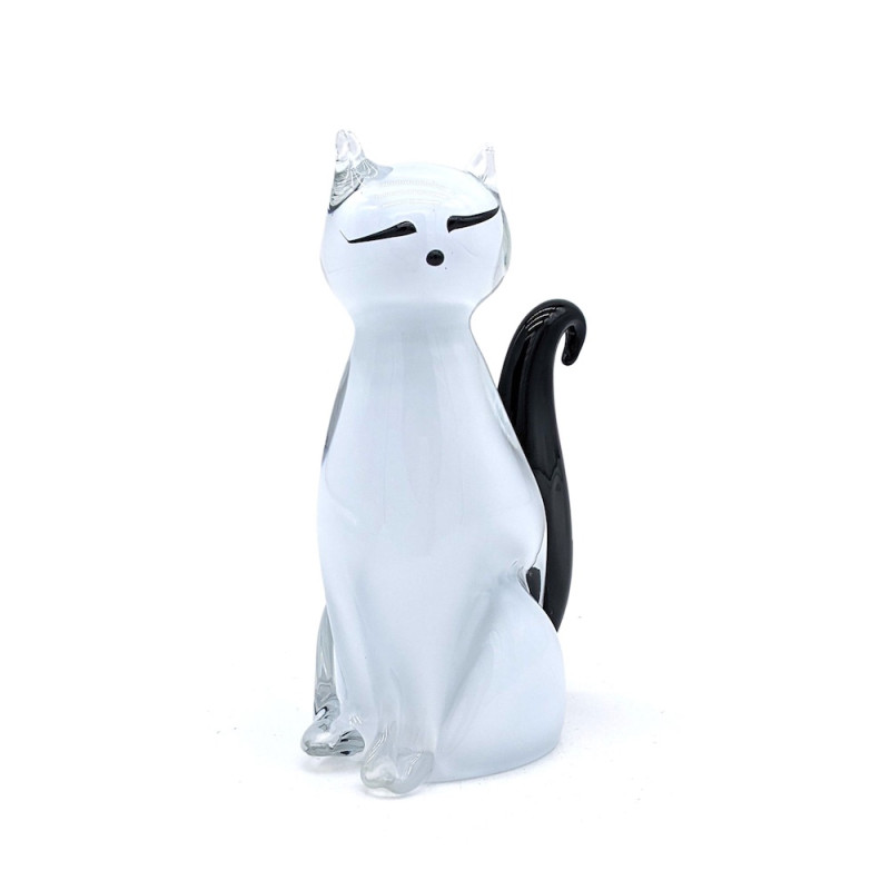 FELES gatto in vetro trasparente