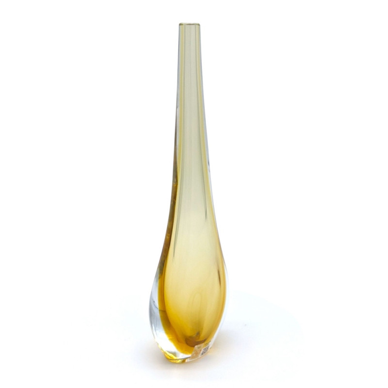 STILLA AMBER 30 cm Drop Made in Italy Vase – Radiant Harmony in a Drop Shape