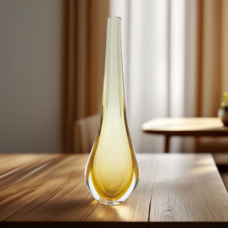 STILLA AMBER 30 cm Drop Made in Italy Vase – Radiant Harmony in a Drop Shape