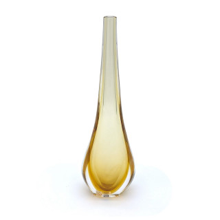 STILLA AMBER 30 cm Drop Made in Italy Vase – Radiant Harmony in a Drop Shape