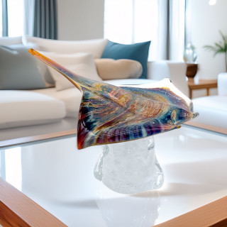 OCEANCREATURE Ray fish in multicolored glass