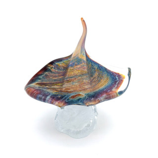 OCEANCREATURE Ray fish in multicolored glass