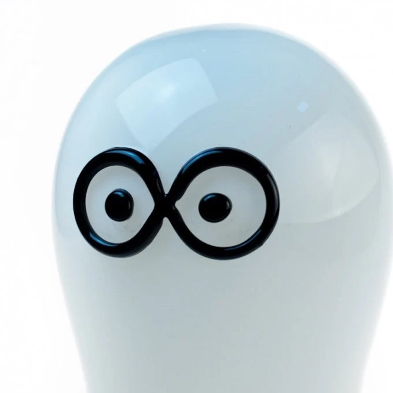 BUDDY Murano Glass Ghost Sculpture – Handmade Cartoon-Style Halloween Decor
