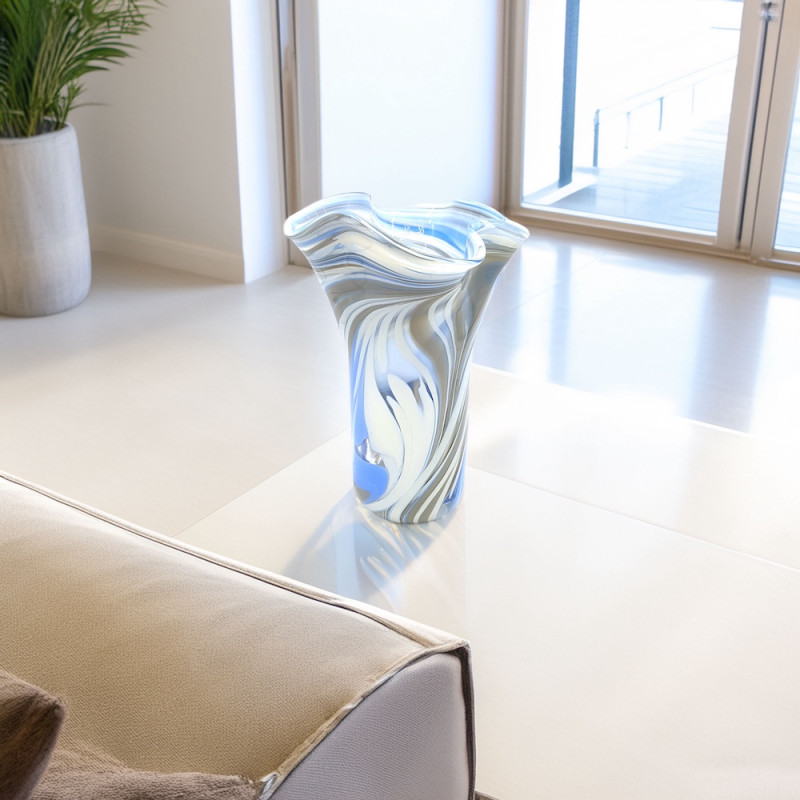 FYORD Vertical Murano Glass Vase – Luxury Blown Made Gift