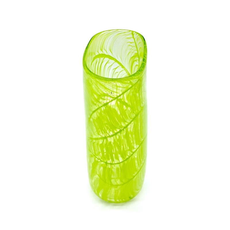 LIUTE Green Murano glass vase tall shaped