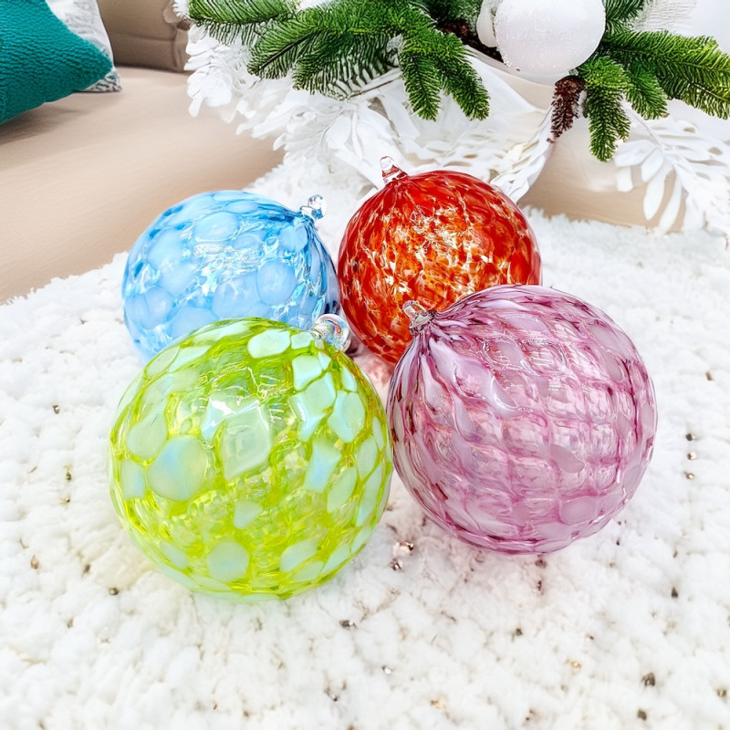 XMAS BALL SET 4 sfere Natale variopinte