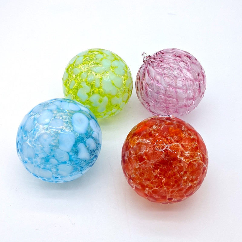 XMAS BALL SET 4 sfere Natale variopinte