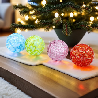 XMAS BALL SET 4 elegant classic balls