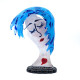 BLUE DREAM Scultura Moderna Testa di Donna in Vetro Artigianale