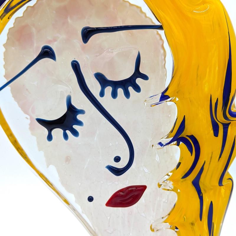 BLONDE DREAM Testa di Donna in Vetro Fatta a Mano | Artigianato Veneziano