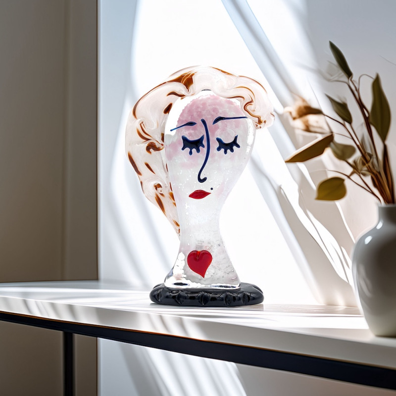 CANDID DREAM Female Head Sculpture with Light Hair