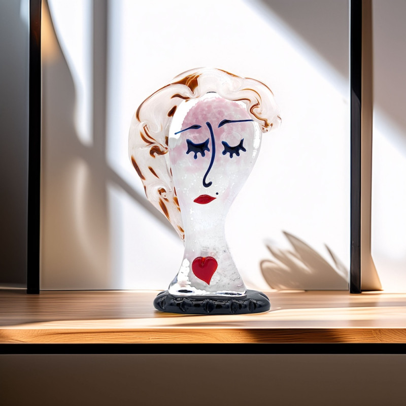 CANDID DREAM Female Head Sculpture with Light Hair