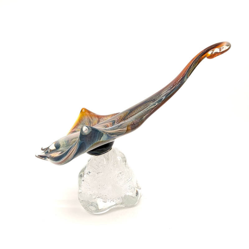 OCEANCREATURE Ray fish in multicolored glass
