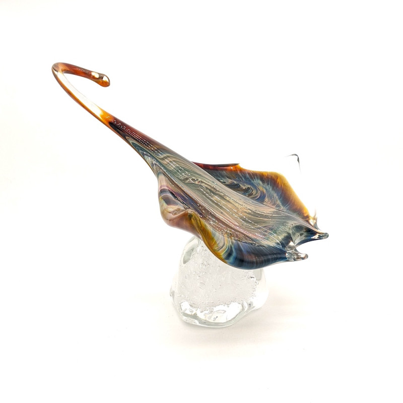 OCEANCREATURE Ray fish in multicolored glass