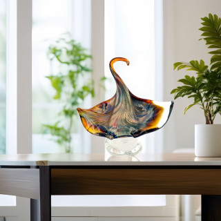 OCEANCREATURE Ray fish in multicolored glass