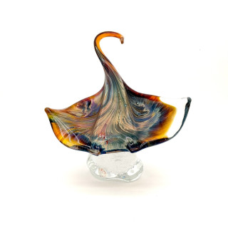 OCEANCREATURE Ray fish in multicolored glass