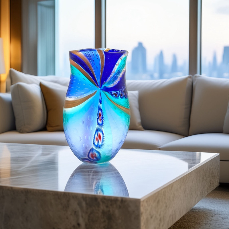 vaso-murano-scultura-vetro-blu-artigianale