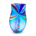MARULA Murano Blue Glass Living Room Vase – Handmade Signed Luxury Piece