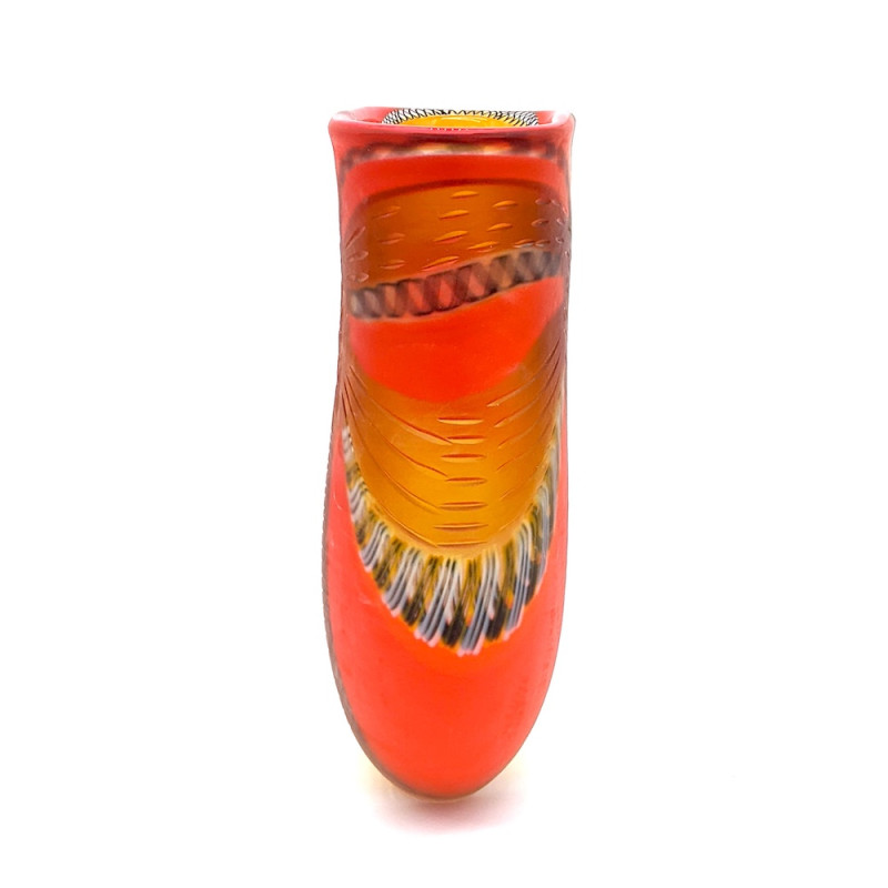 vaso-vetro-soffiato-murano-colori-caldi