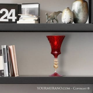 luxury elegant goblet with gold decoration